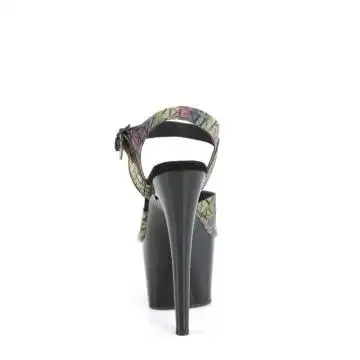 Sandály na platformě s hologramem ADO708N-LTP/GRN-PP/B | ADORE-708N-LTP Pleaser - zezadu