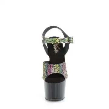 Sandály na platformě s hologramem ADO708N-LTP/GRN-PP/B | ADORE-708N-LTP Pleaser - zepředu