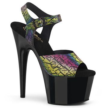 ADORE-708N-LTP | Sandály na platformě s hologramem ADO708N-LTP/GRN-PP/B Pleaser