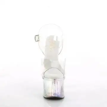 Průhledné sandály s hologramem Pleaser ESTM708RBP/C/CHG | ESTEEM-708RBP Pleaser - zepředu