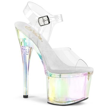 ESTEEM-708RBP | Průhledné sandály s hologramem Pleaser ESTM708RBP/C/CHG