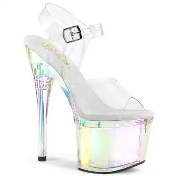 Průhledné sandály s hologramem Pleaser ESTM708RBP/C/CHG | ESTEEM-708RBP Pleaser