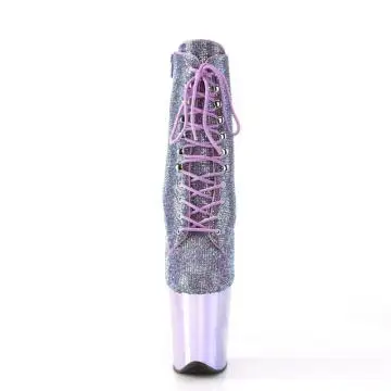 Fialové luxusní kozačky FLAM1020CHRS/LV/LVCH | FLAMINGO-1020CHRS Pleaser - zepředu