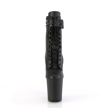 Černé kozačky na pole dance Pleaser FLAM1020STR/BPU/M | FLAMINGO-1020STR Pleaser - zepředu