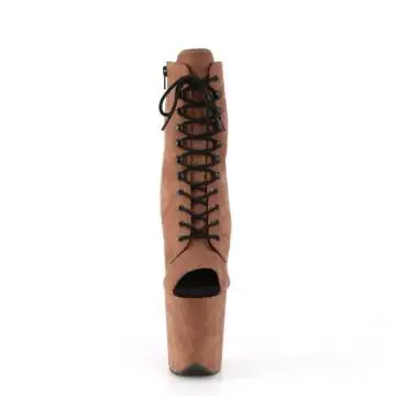 Karamelové kozačky na striptýz FLAM1021FS/CAMLFS/M | FLAMINGO-1021FS Pleaser - zepředu