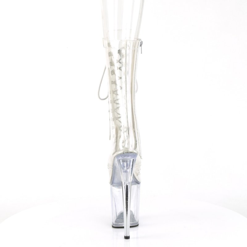 FLAMINGO-1050C průhledné kozačky | FLAMINGO-1050C Pleaser - zezadu