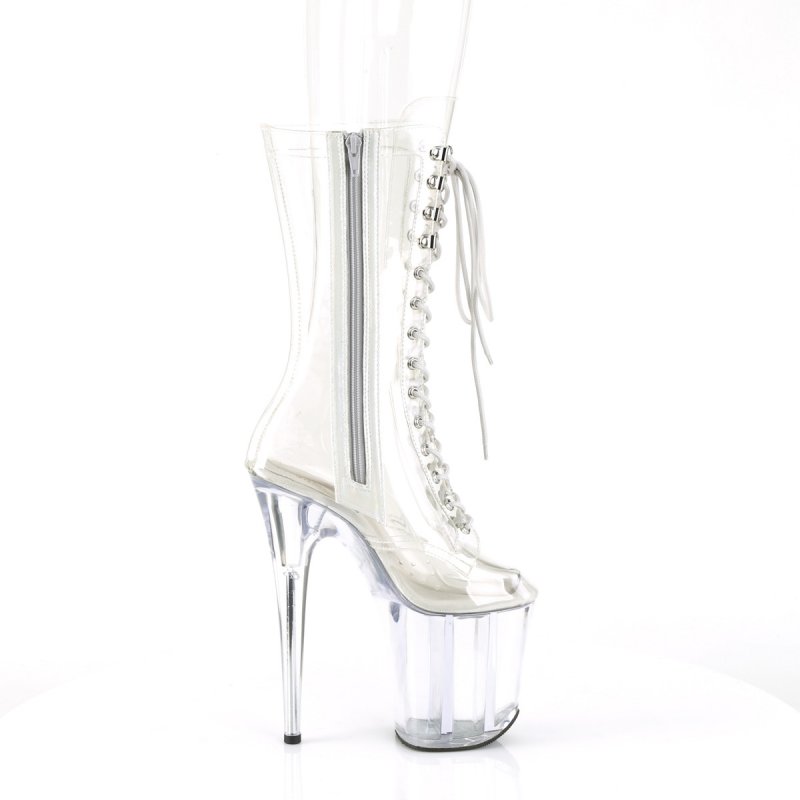 FLAMINGO-1050C průhledné kozačky | FLAMINGO-1050C Pleaser - z vnějšku