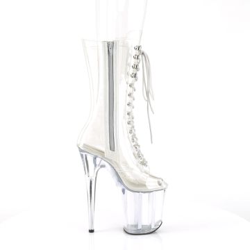 FLAMINGO-1050C průhledné kozačky | FLAMINGO-1050C Pleaser - z vnějšku FLAMINGO-1050C průhledné kozačky | FLAMINGO-1050C Pleaser - z vnějšku