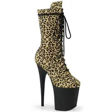 Levhartí taneční kozačky Pleaser FLAM1050LP/LPPY/B | FLAMINGO-1050LP Pleaser