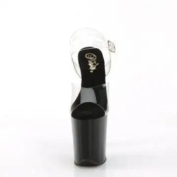 Sexy boty Pleaser se zdobeným podpatkem FLAM808CRS-2/C/B-SRS | FLAMINGO-808CRS-2 Pleaser - zepředu