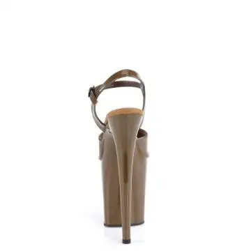 Hnědé taneční sandály FLAM809/MOC/M | FLAMINGO-809 Pleaser - zezadu