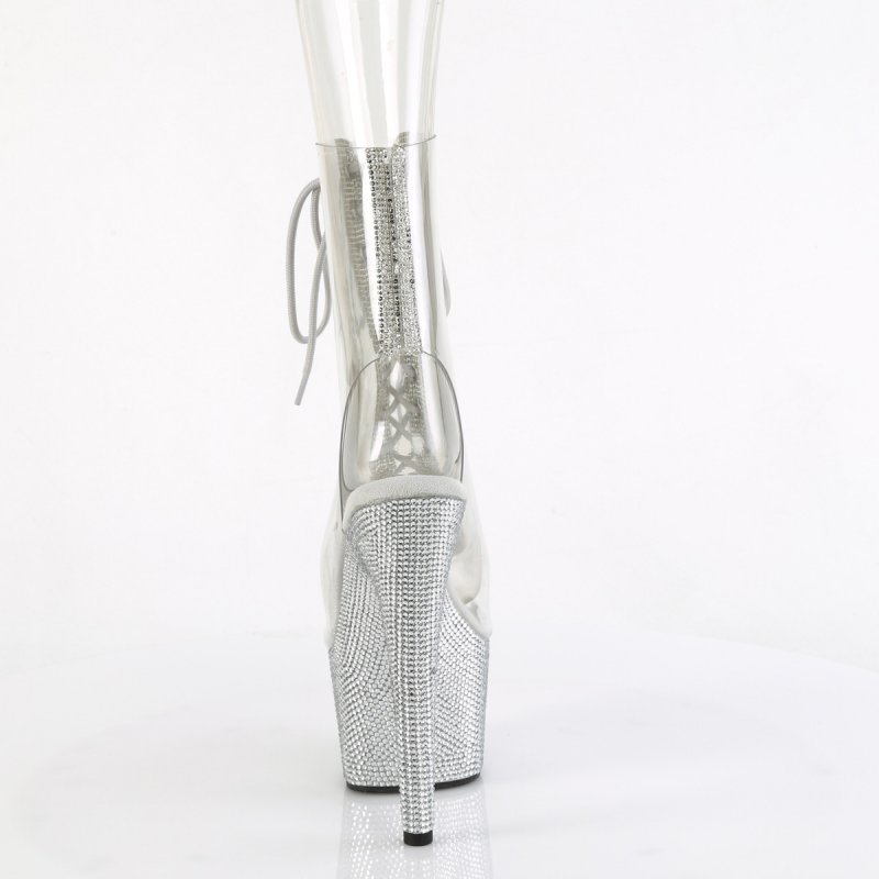 Luxusní go-go boty BEJ1016C-2-7/C/SRS Pleaser | BEJEWELED-1016C-2-7 Pleaser - zezadu