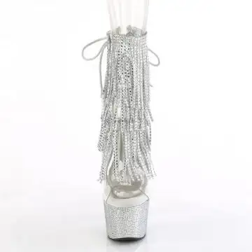 Luxusní go-go boty Pleaser s třásněmi BEJ1017RSF-7/C-S/SRS | BEJEWELED-1017RSF-7 Pleaser - zepředu