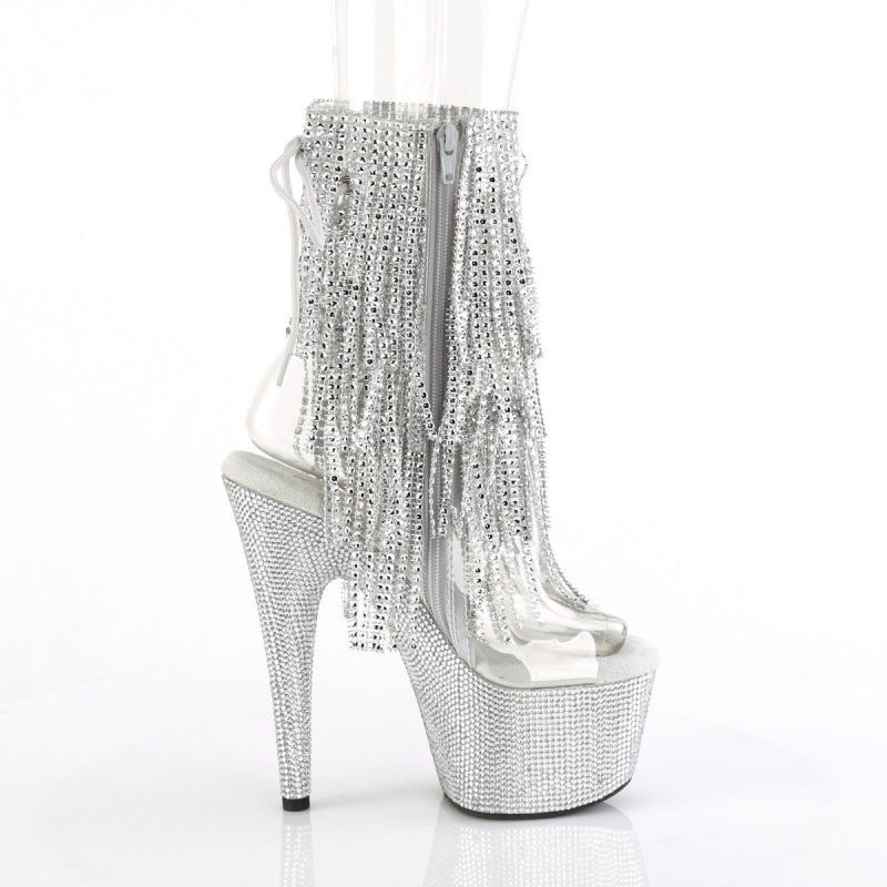 Luxusní go-go boty Pleaser s třásněmi BEJ1017RSF-7/C-S/SRS | BEJEWELED-1017RSF-7 Pleaser - z vnějšku