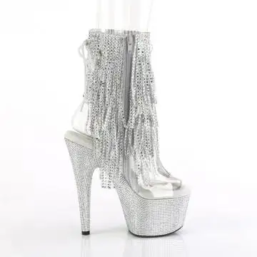 Luxusní go-go boty Pleaser s třásněmi BEJ1017RSF-7/C-S/SRS | BEJEWELED-1017RSF-7 Pleaser - z vnějšku