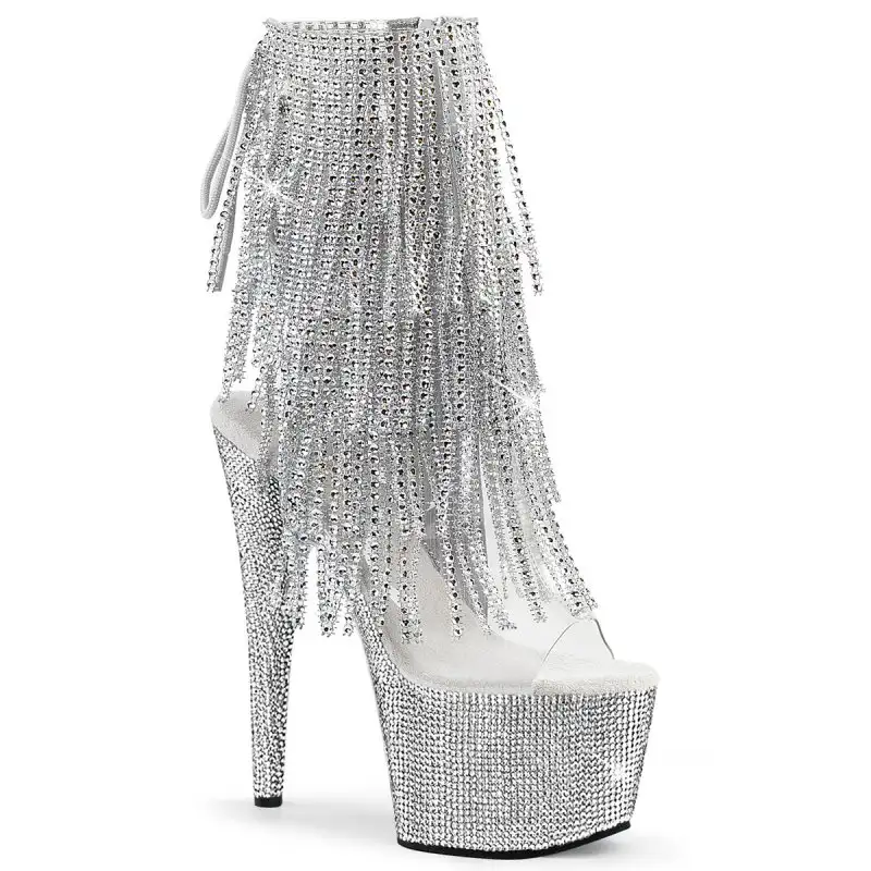 Luxusní go-go boty Pleaser s třásněmi BEJ1017RSF-7/C-S/SRS