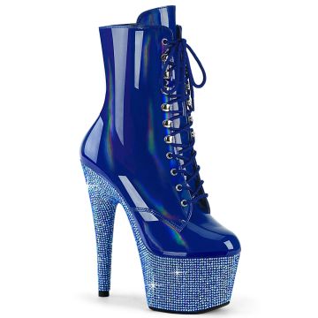 Modré luxusní kozačky BEJ1020-7/BLHG/BLRS | BEJEWELED-1020-7 Pleaser Modré luxusní kozačky BEJ1020-7/BLHG/BLRS | BEJEWELED-1020-7 Pleaser