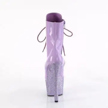 Levandulové luxusní kozačky BEJ1020-7/LVHG/LVRS | BEJEWELED-1020-7 Pleaser - zezadu