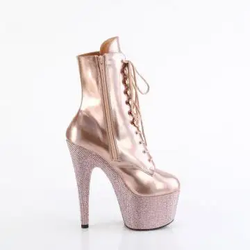 Zlaté luxusní kozačky BEJ1020-7/RGHG/RGRS | BEJEWELED-1020-7 Pleaser - z vnějšku