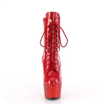 Červené luxusní kozačky BEJ1020-7/RHG/RRS | BEJEWELED-1020-7 Pleaser - zepředu