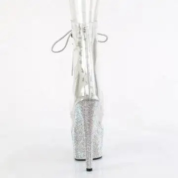 Luxusní go-go kozačky Pleaser BEJ1021C-7/C/SRS | BEJEWELED-1021C-7 Pleaser - zezadu
