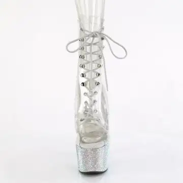Luxusní go-go kozačky Pleaser BEJ1021C-7/C/SRS | BEJEWELED-1021C-7 Pleaser - zepředu