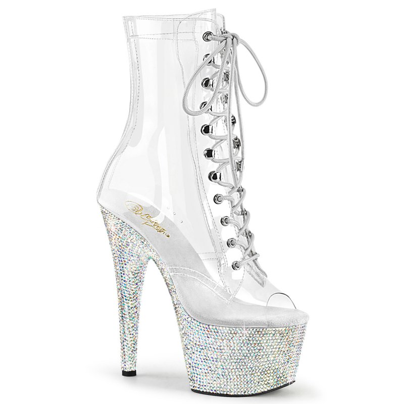 Luxusní go-go kozačky Pleaser BEJ1021C-7/C/SRS | BEJEWELED-1021C-7 Pleaser