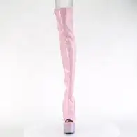 Růžové stehenní kozačky Pleaser BEJ3011-7/BPHG/BPRS | BEJEWELED-3011-7 Pleaser - zepředu