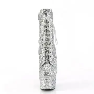 Stříbrné strip kozačky ADO1020GWR/SG/M | ADORE-1020GWR Pleaser - zepředu
