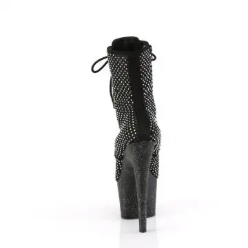 Černé kotníčkové kozačky ADO1020RM/BFS-RS/M | ADORE-1020RM Pleaser - zezadu