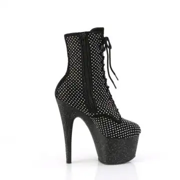 Černé kotníčkové kozačky ADO1020RM/BFS-RS/M | ADORE-1020RM Pleaser - z vnějšku