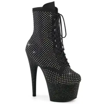 Černé kotníčkové kozačky ADO1020RM/BFS-RS/M | ADORE-1020RM Pleaser
