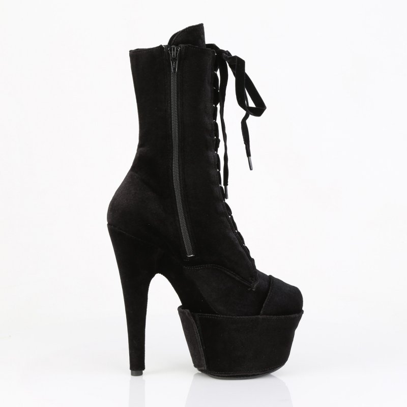 Černé taneční kozačky ADO1045VEL/B/M | ADORE-1045VEL Pleaser - z vnějšku