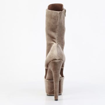 Khaki taneční kozačky ADO1045VEL/K/M | ADORE-1045VEL Pleaser - zezadu