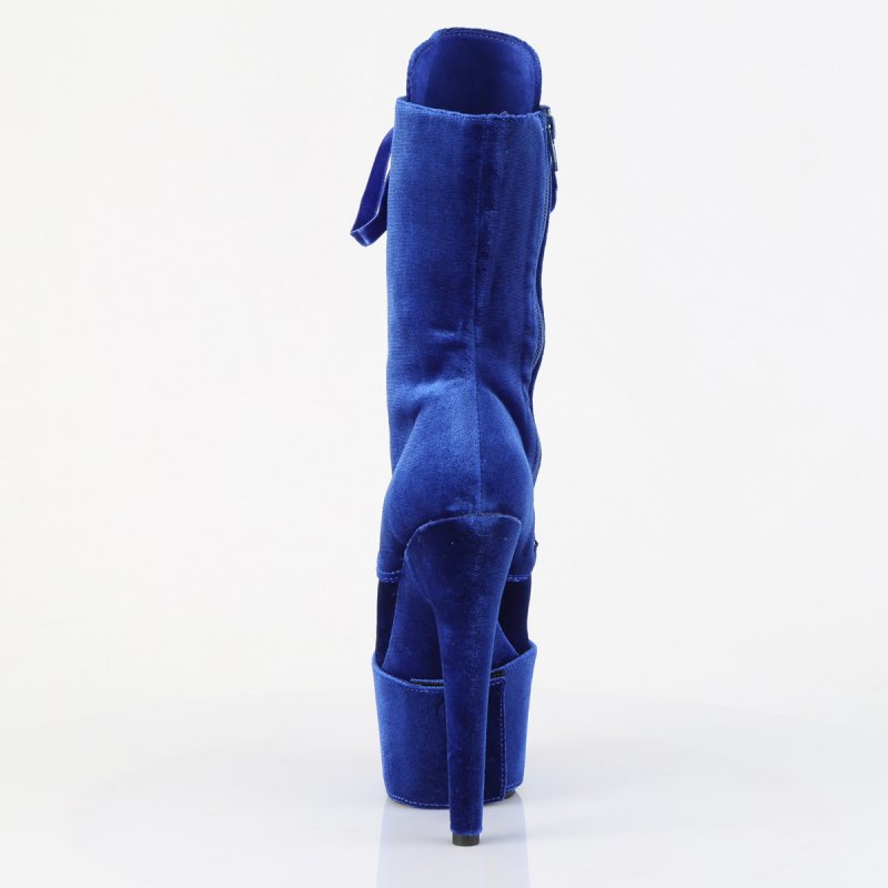 Modré taneční kozačky ADO1045VEL/NB/M | ADORE-1045VEL Pleaser - zezadu