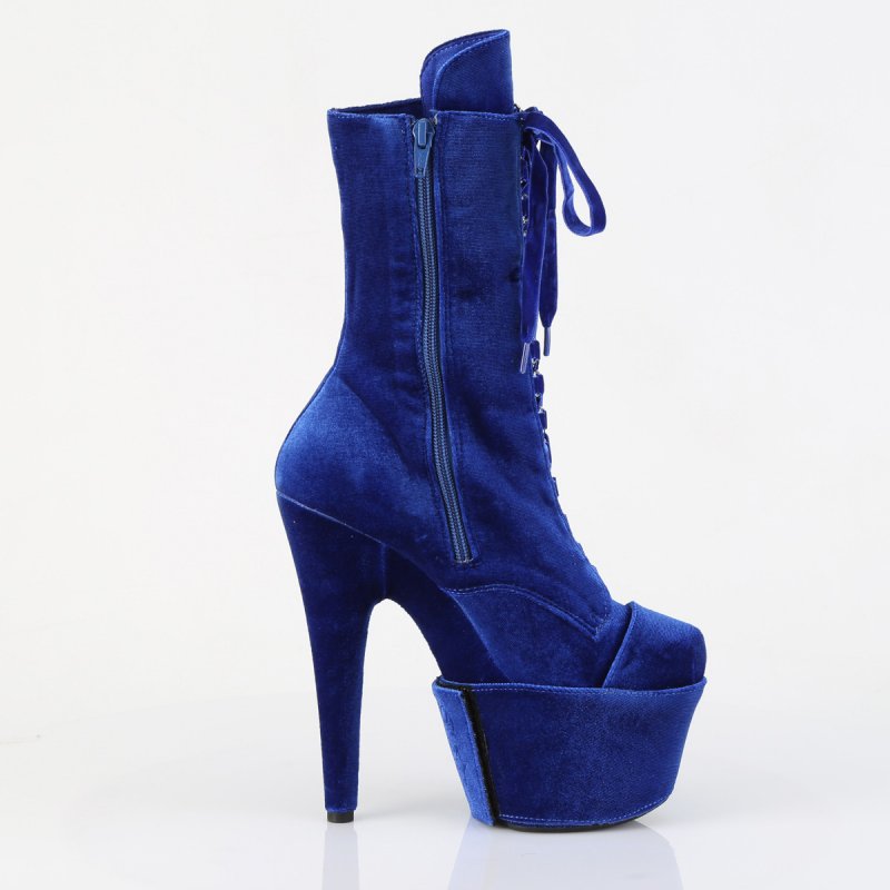Modré taneční kozačky ADO1045VEL/NB/M | ADORE-1045VEL Pleaser - z vnějšku