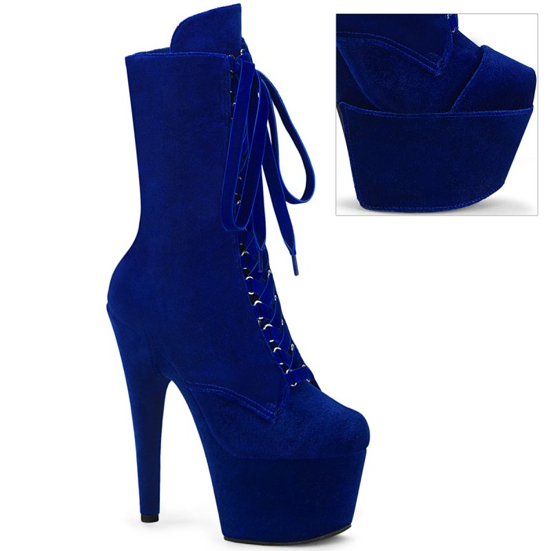 Modré taneční kozačky ADO1045VEL/NB/M | ADORE-1045VEL Pleaser