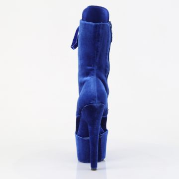 Modré taneční kozačky ADO1045VEL/NB/M | ADORE-1045VEL Pleaser - zezadu