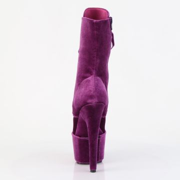 Purpurové taneční kozačky ADO1045VEL/PP/M | ADORE-1045VEL Pleaser - zezadu