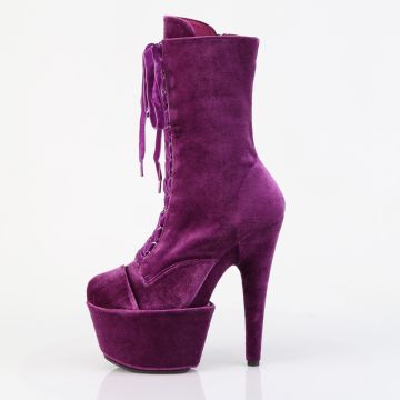 Purpurové taneční kozačky ADO1045VEL/PP/M | ADORE-1045VEL Pleaser - z vnitřku