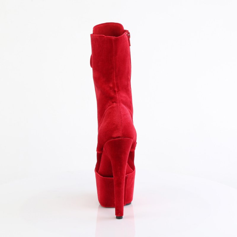 Červené taneční kozačky ADO1045VEL/R/M | ADORE-1045VEL Pleaser - zezadu