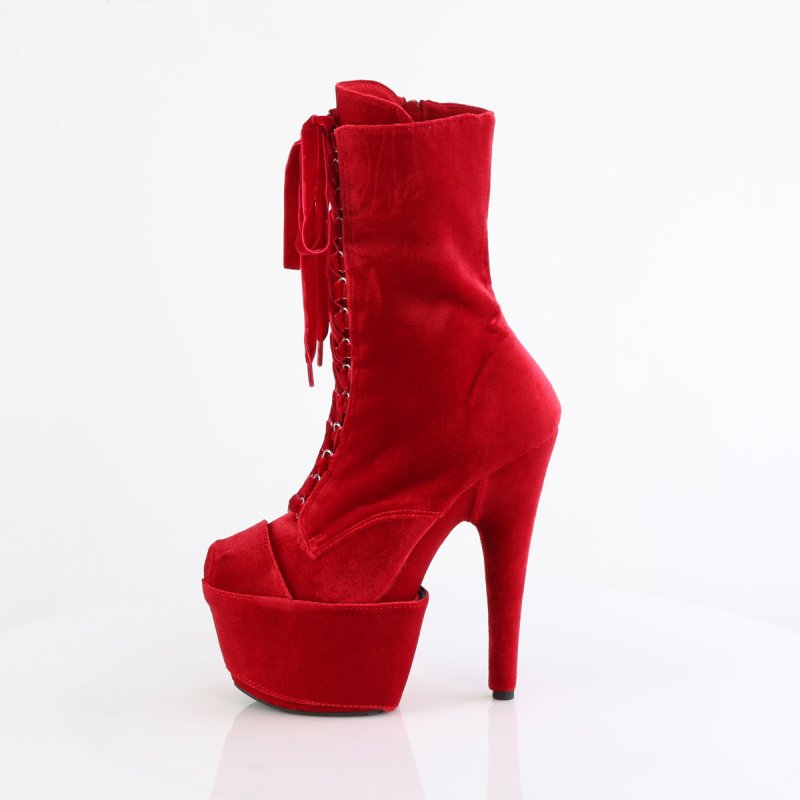 Červené taneční kozačky ADO1045VEL/R/M | ADORE-1045VEL Pleaser - z vnitřku