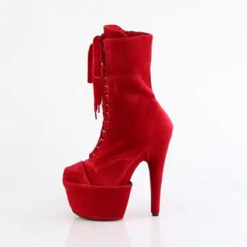 Červené taneční kozačky ADO1045VEL/R/M | ADORE-1045VEL Pleaser - z vnitřku