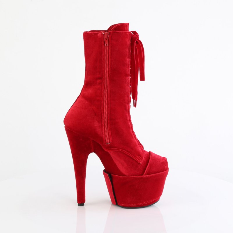 Červené taneční kozačky ADO1045VEL/R/M | ADORE-1045VEL Pleaser - z vnějšku