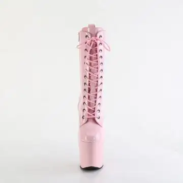 Růžové kozačky kopýtka CRAZE1040/BP/M | CRAZE-1040 Pleaser - zepředu