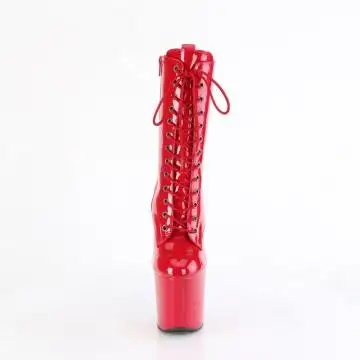 Červené kozačky kopýtka CRAZE1040/R/M | CRAZE-1040 Pleaser - zepředu