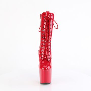 Červené kozačky kopýtka CRAZE1040/R/M | CRAZE-1040 Pleaser - zepředu Červené kozačky kopýtka CRAZE1040/R/M | CRAZE-1040 Pleaser - zepředu