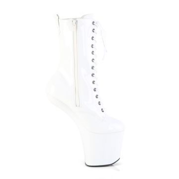 Bílé kozačky kopýtka CRAZE1040/W/M | CRAZE-1040 Pleaser - z vnějšku