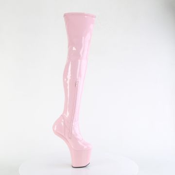 Růžové kozačky kopyta bez podpatku CRAZE3000/BP/M | CRAZE-3000 Pleaser - z vnějšku