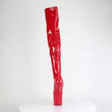 Červené kozačky kopyta CRAZE3000/R/M | CRAZE-3000 Pleaser - zezadu